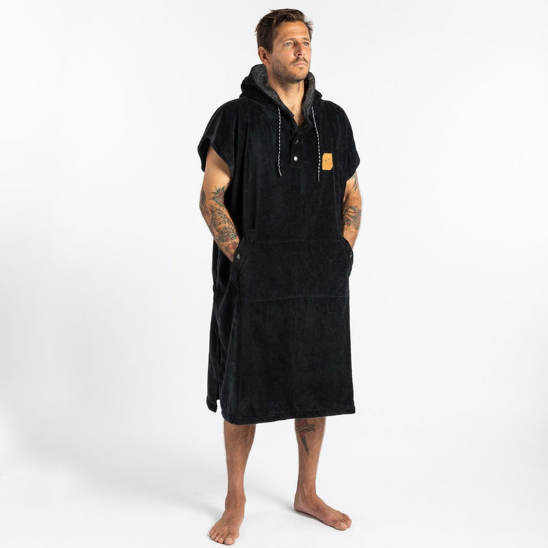 SLOWTIDE CHANGING PONCHO BLACK FOR KIDS