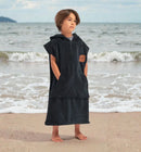 SLOWTIDE CHANGING PONCHO BLACK FOR KIDS