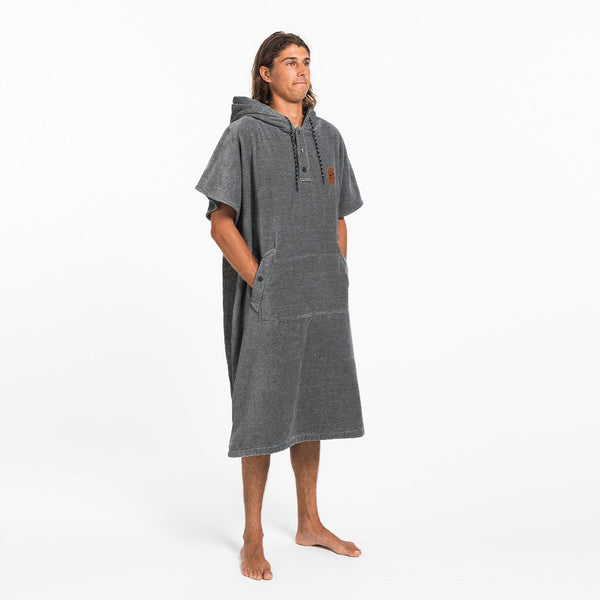 SLOWTIDE CHANGING ROBE PONCHO HEATHER GREY